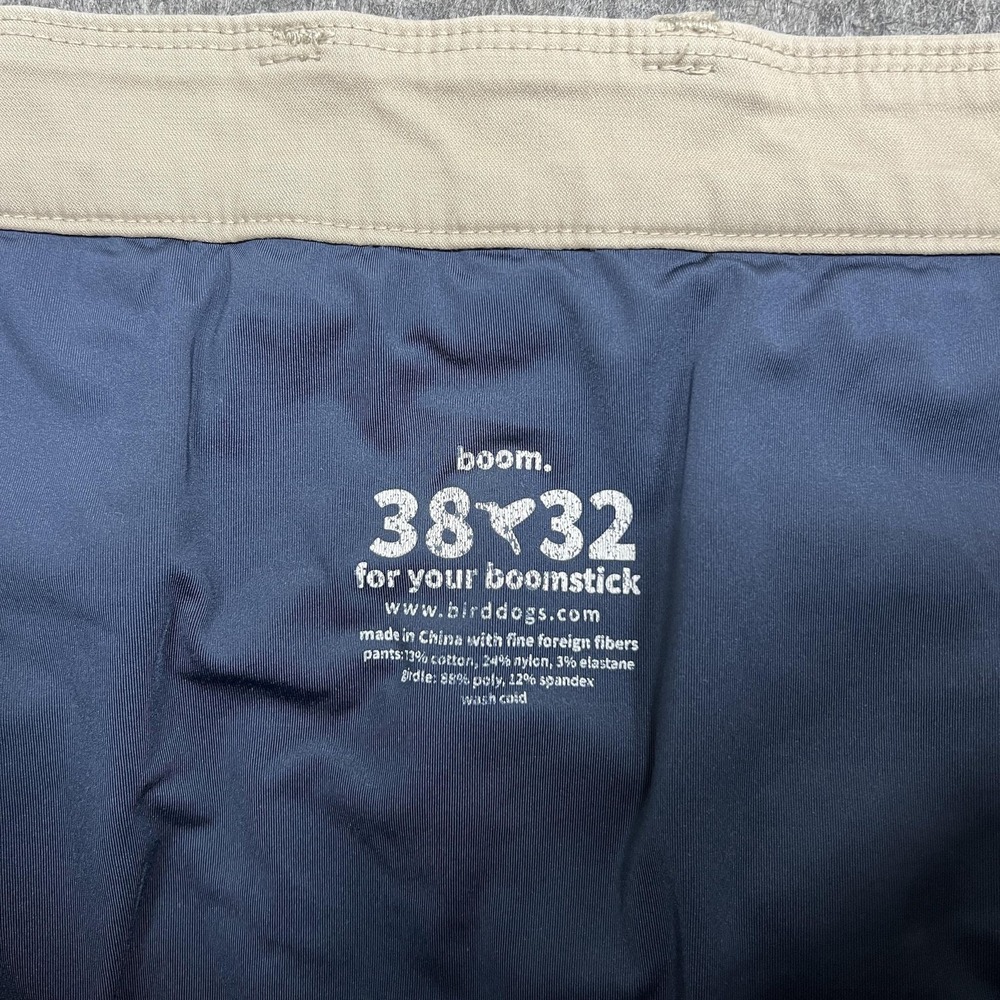 Birddogs Pants Mens 38x32 Beige Chino Stretch Golf Work Travel Office FITS38x30 - Picture 3 of 15